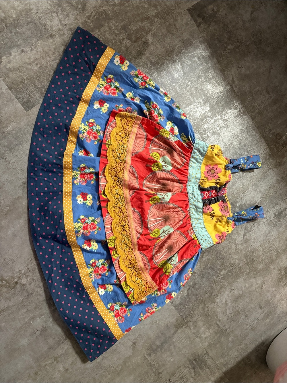 Matilda Jane Barn Party, Multicolor Floral Patchwork Sundress